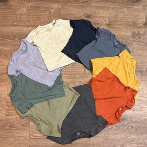 9 Honest baby clothing size 3T solid colored shirts